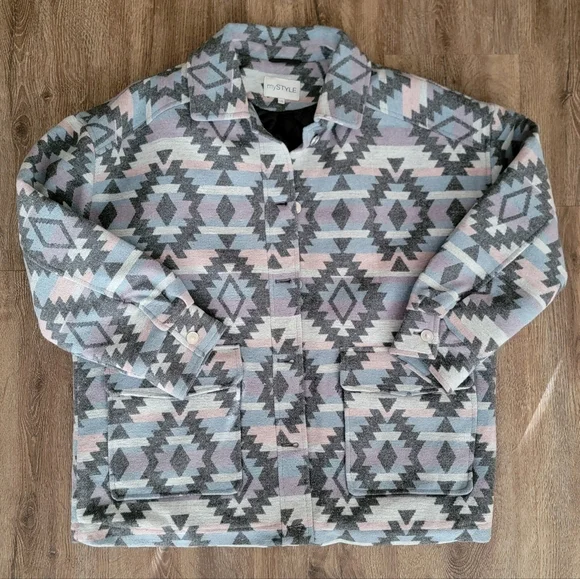 Aztec Design Bomber Jacket #2763 - Picture 1 of 12